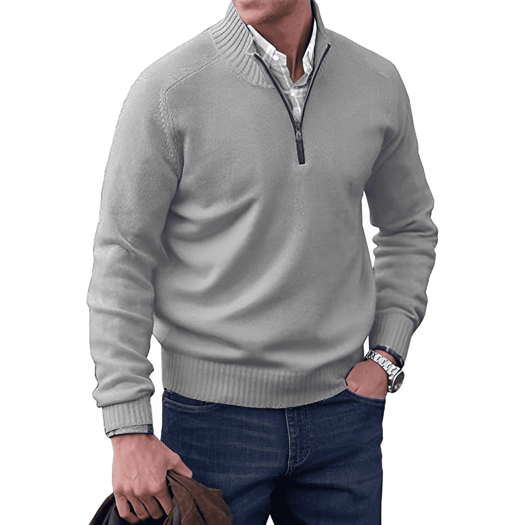 Gibson - Stilvoller Pullover Mit Reißverschluss Aus Kaschmir